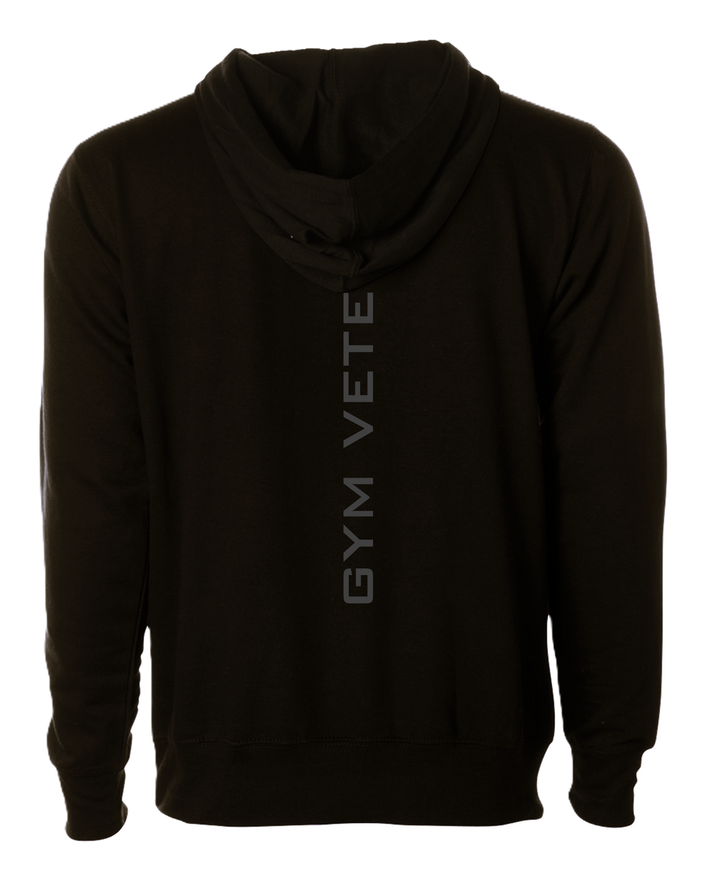 Black Mid-Weight Logo Hoodie - Gray Lettering