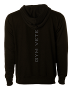 Black Mid-Weight Logo Hoodie - Gray Lettering