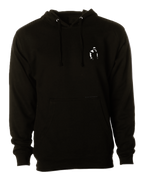 Black Mid-Weight Logo Hoodie - Gray Lettering