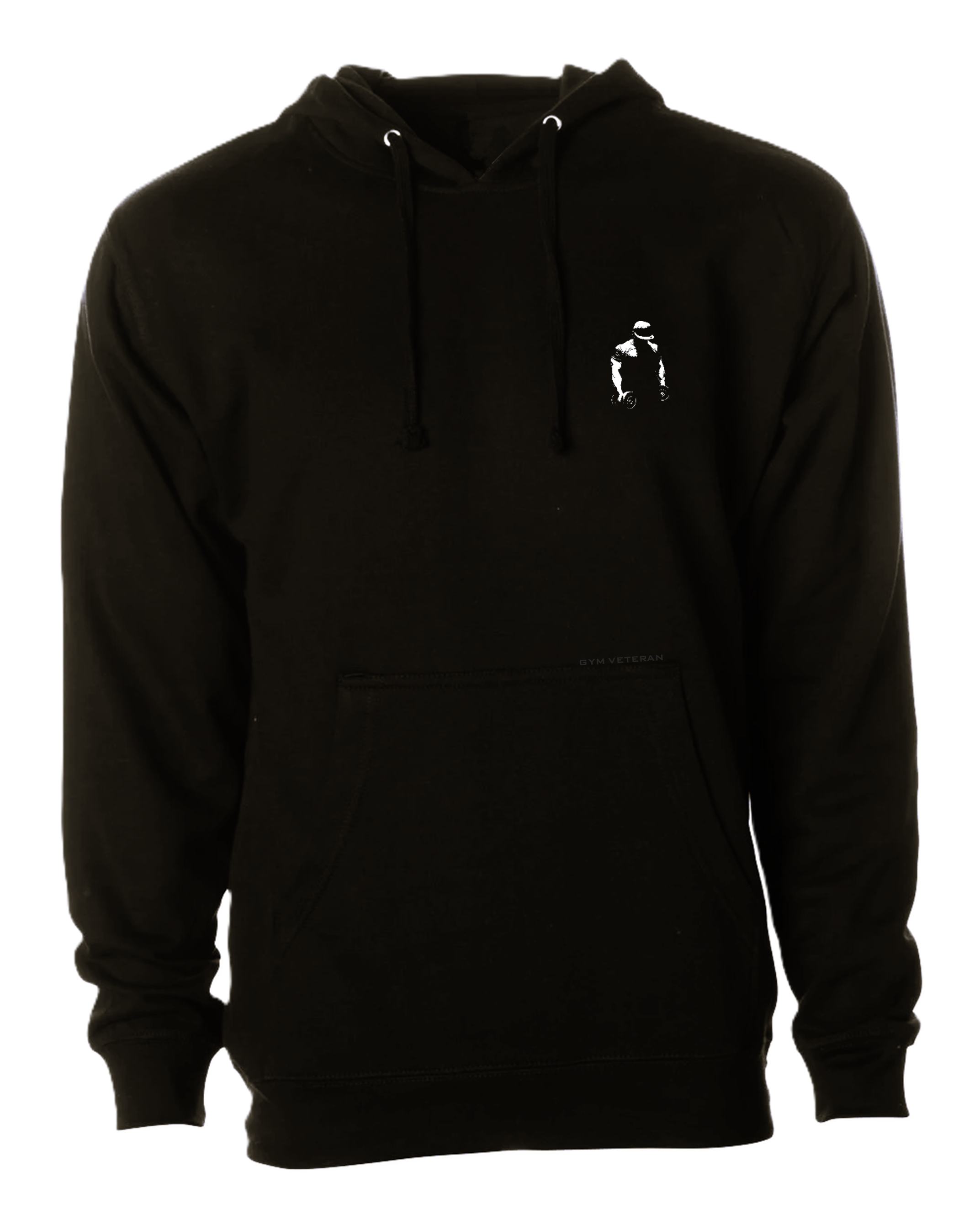 Black Mid-Weight Logo Hoodie - Gray Lettering