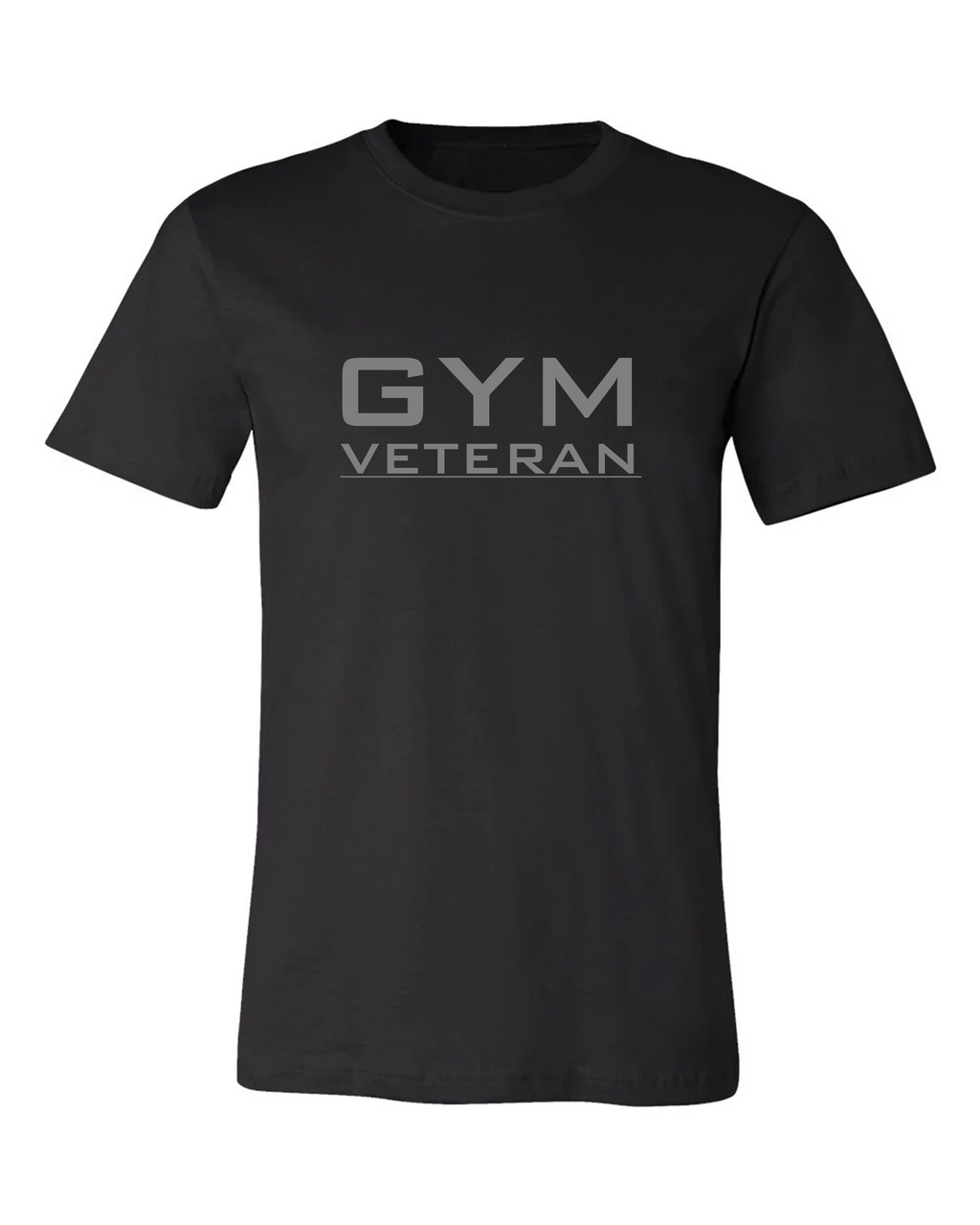 Black Gym Veteran Signature T-Shirt - Gray Lettering