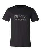 Black Gym Veteran Signature T-Shirt - Gray Lettering