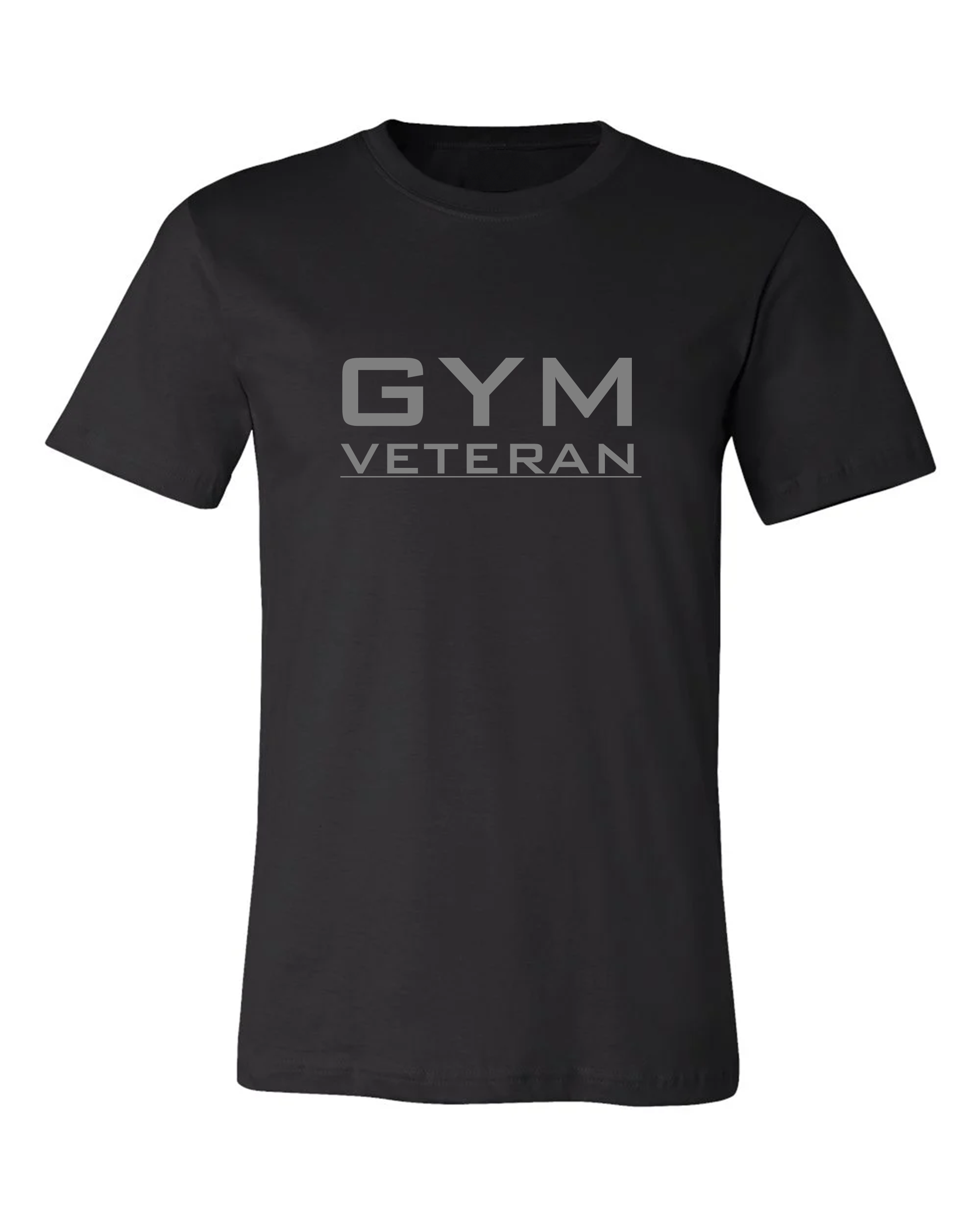 Black Gym Veteran Signature T-Shirt - Gray Lettering