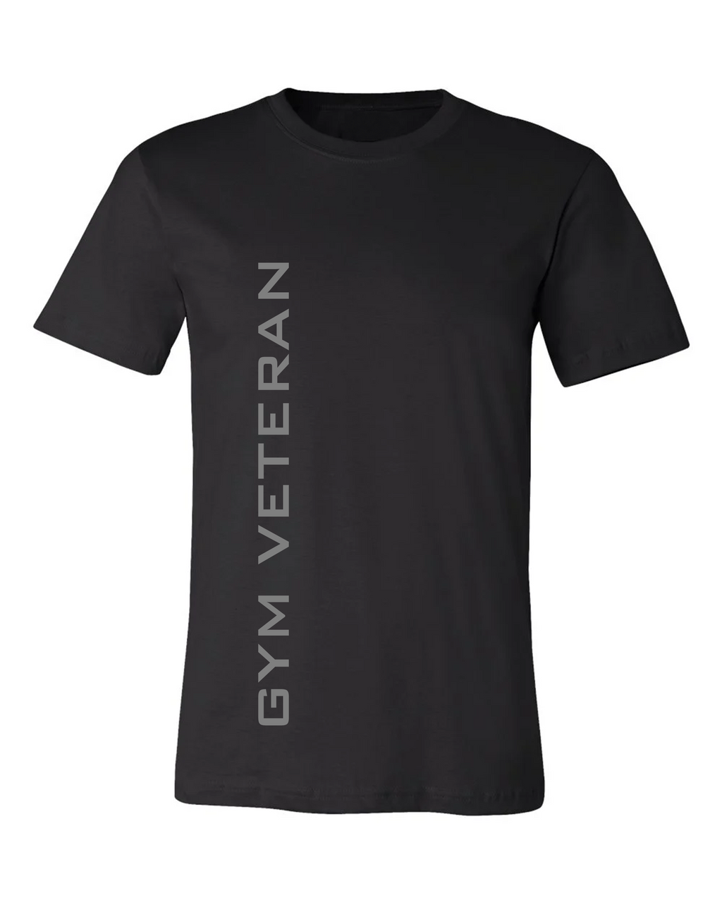 Black Gym Veteran Decathlete T-Shirt - Gray Lettering