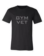 Black Gym Vet T-Shirt - Gray Lettering
