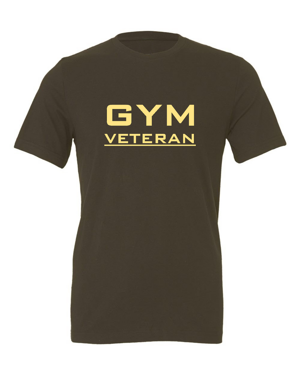 Military Green Gym Veteran Signature T-Shirt - Amber Lettering