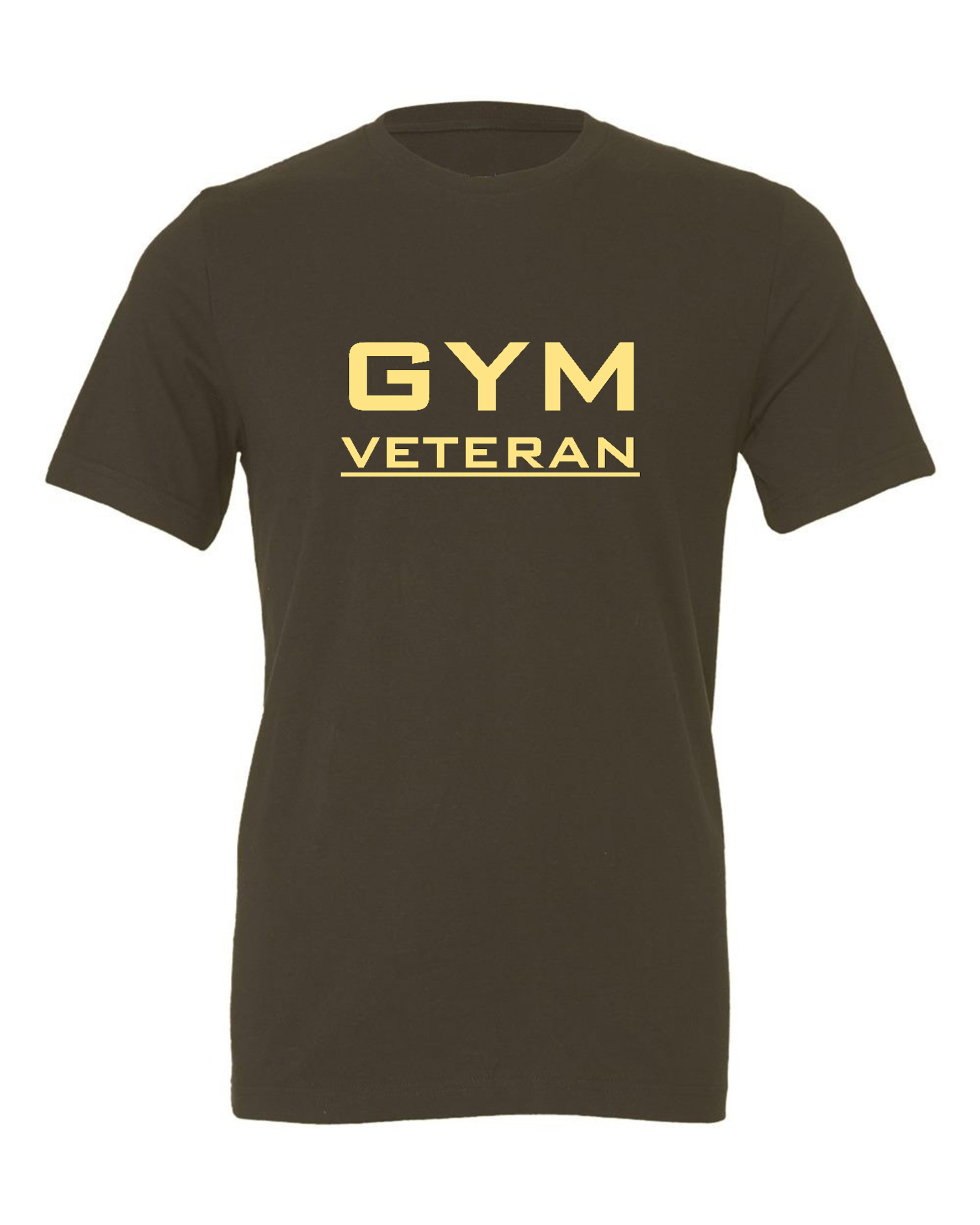 Military Green Gym Veteran Signature T-Shirt - Amber Lettering