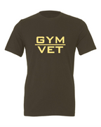 Military Green Gym Vet T-Shirt - Amber Lettering