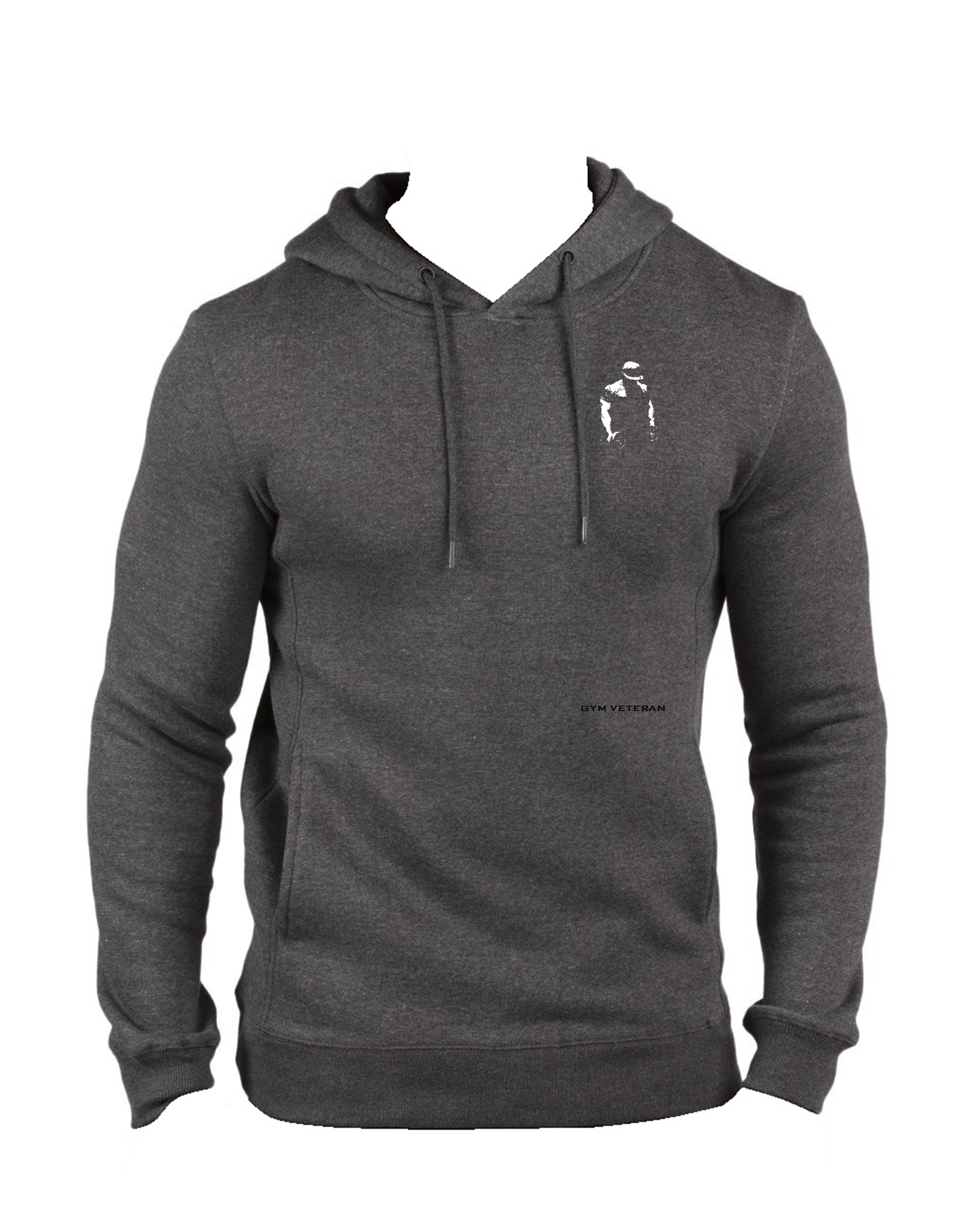 Charcoal Heather Premier Logo Hoodie - White Lettering