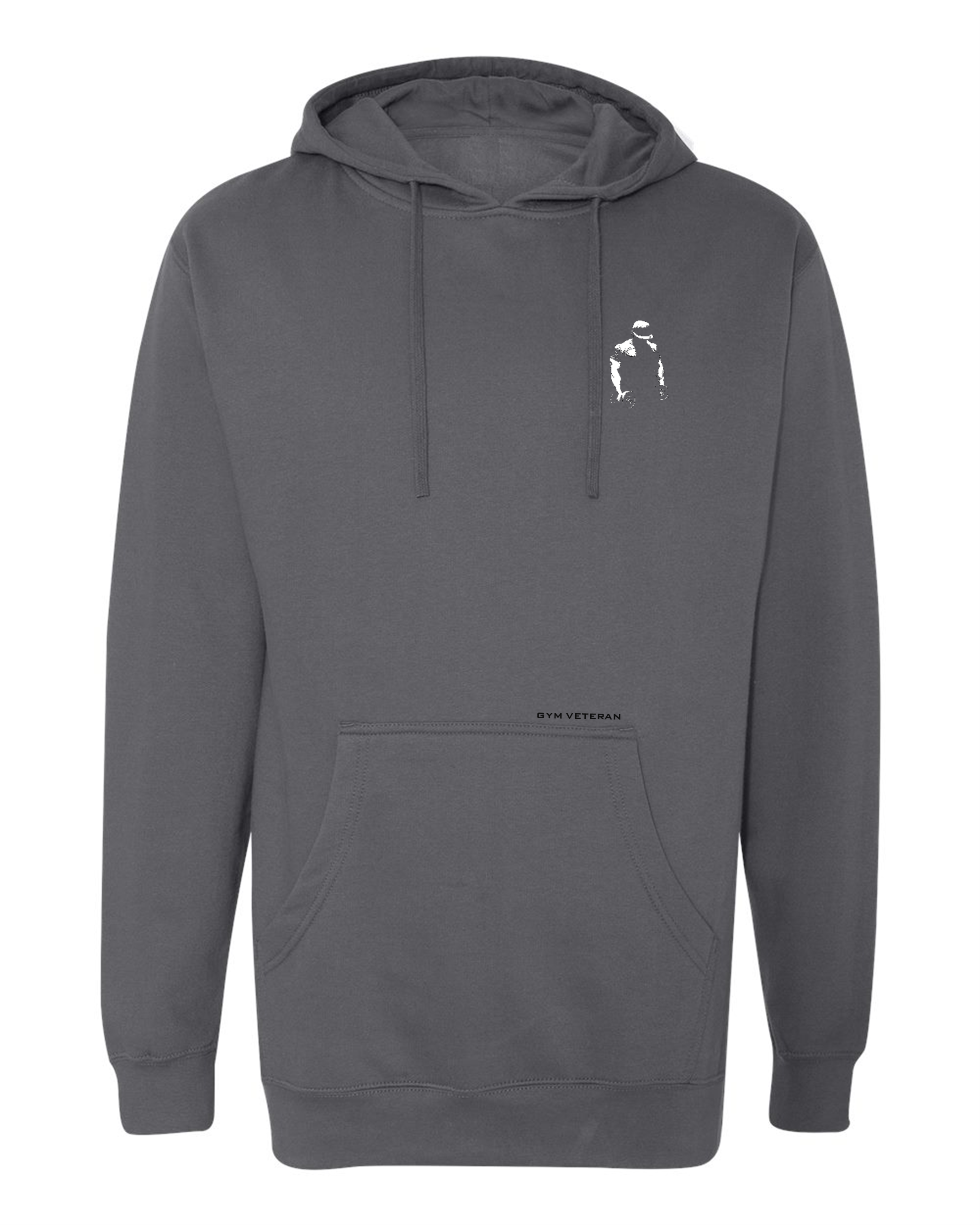 Gray Mid-Weight Logo Hoodie - White Lettering